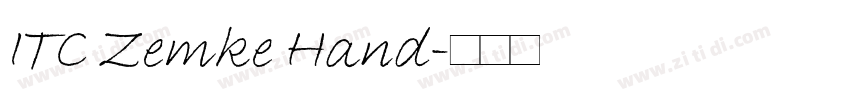ITC Zemke Hand字体转换